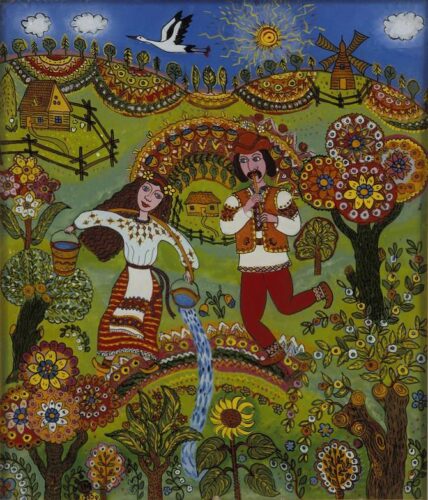 Skolozdra I. Hala carries water